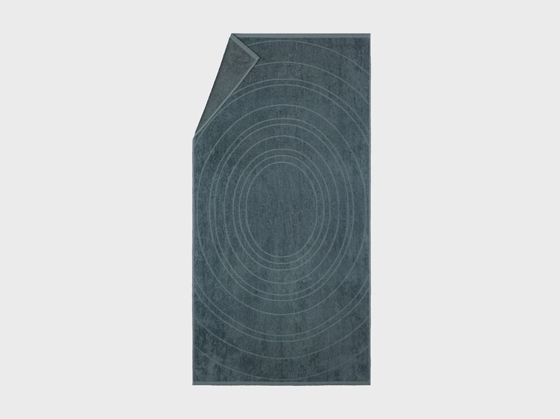 Serviette de bain en velours bleu galet 70x140 - 2 pcs