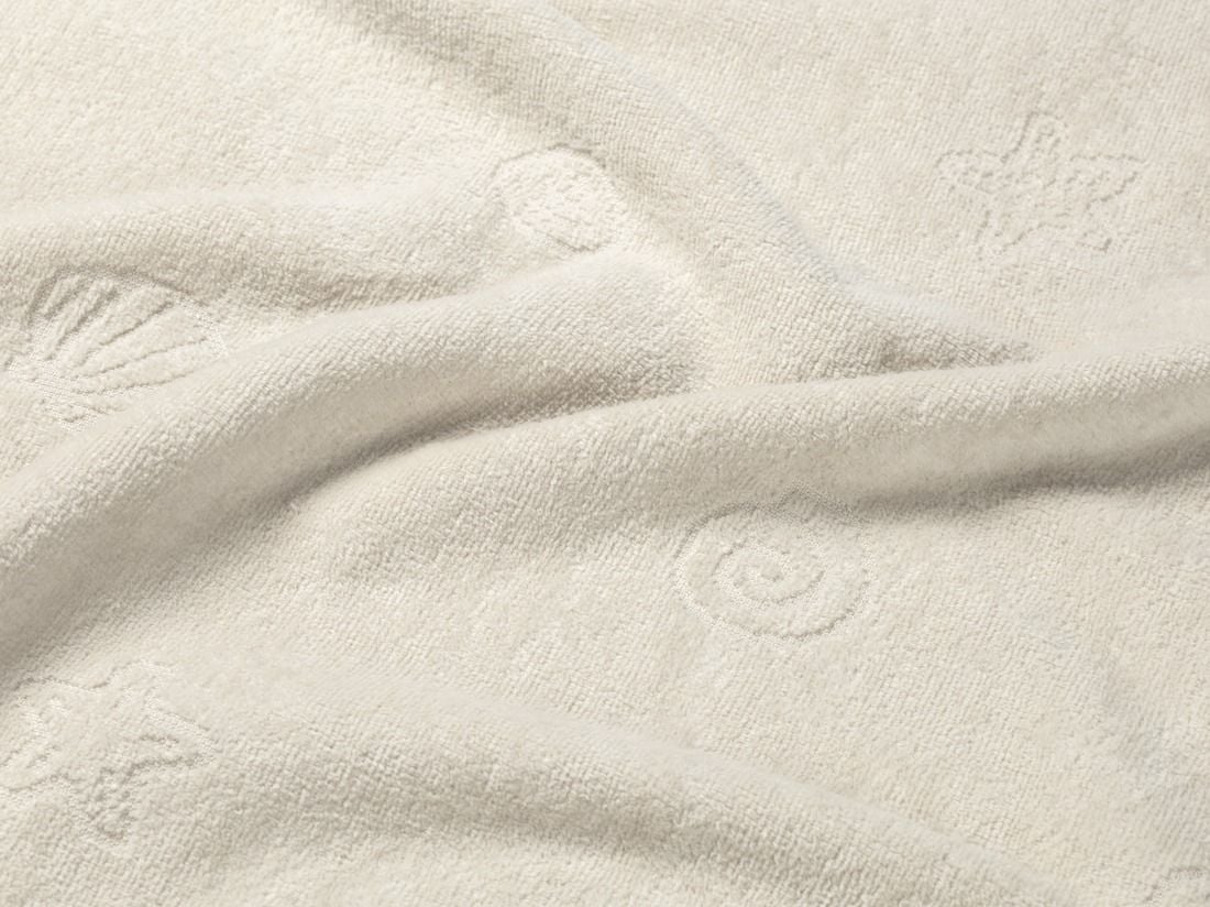 Drap de plage velours coquillage sable fin 86x140