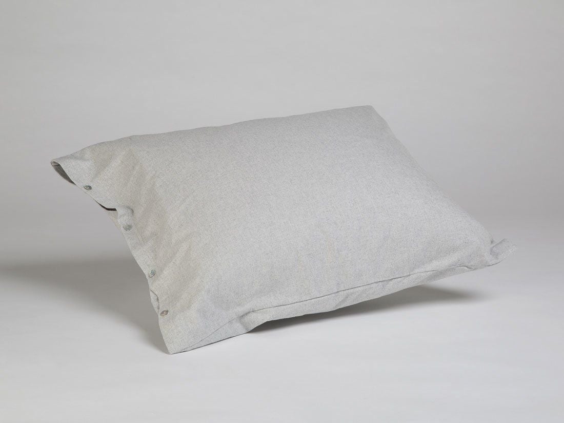 Taie d'oreiller flanelle de coton light grey 50x60