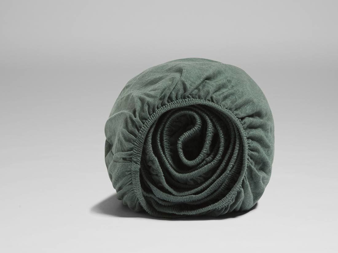 Drap-housse jersey vert pin