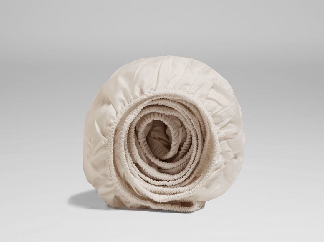 Drap-housse satin de coton naturel