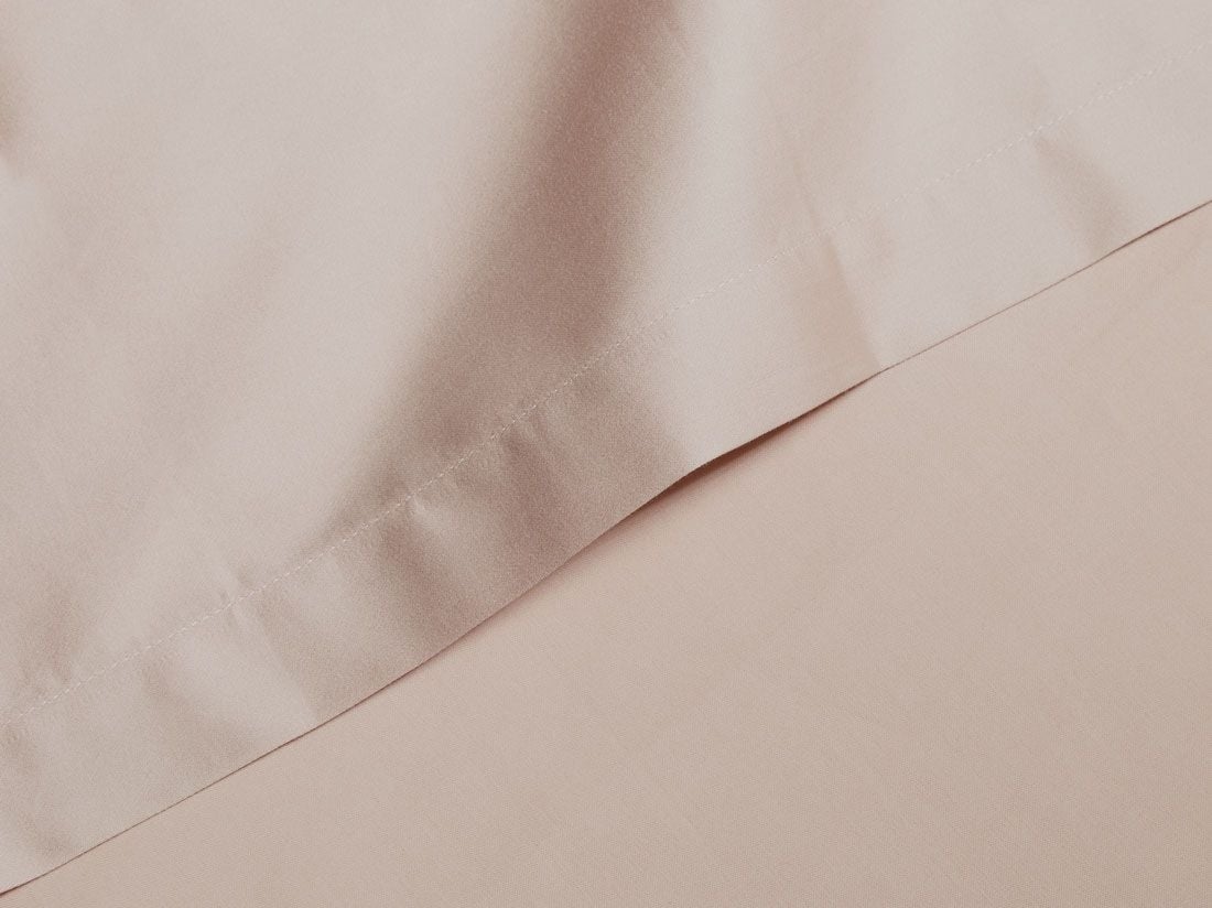 Drap plat enfant satin de coton rose poussiéreux