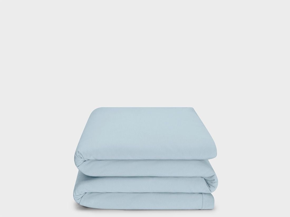 Housse de couette enfant jersey bleu frais