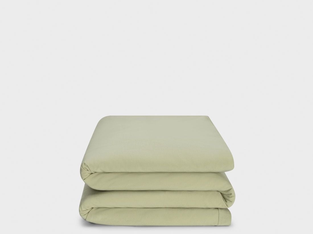 Housse de couette enfant jersey vert pistache