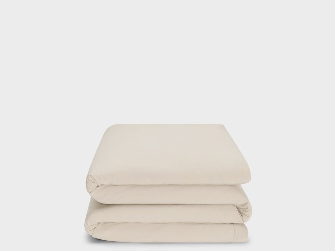 Housse de couette enfant jersey soleil levant blanc