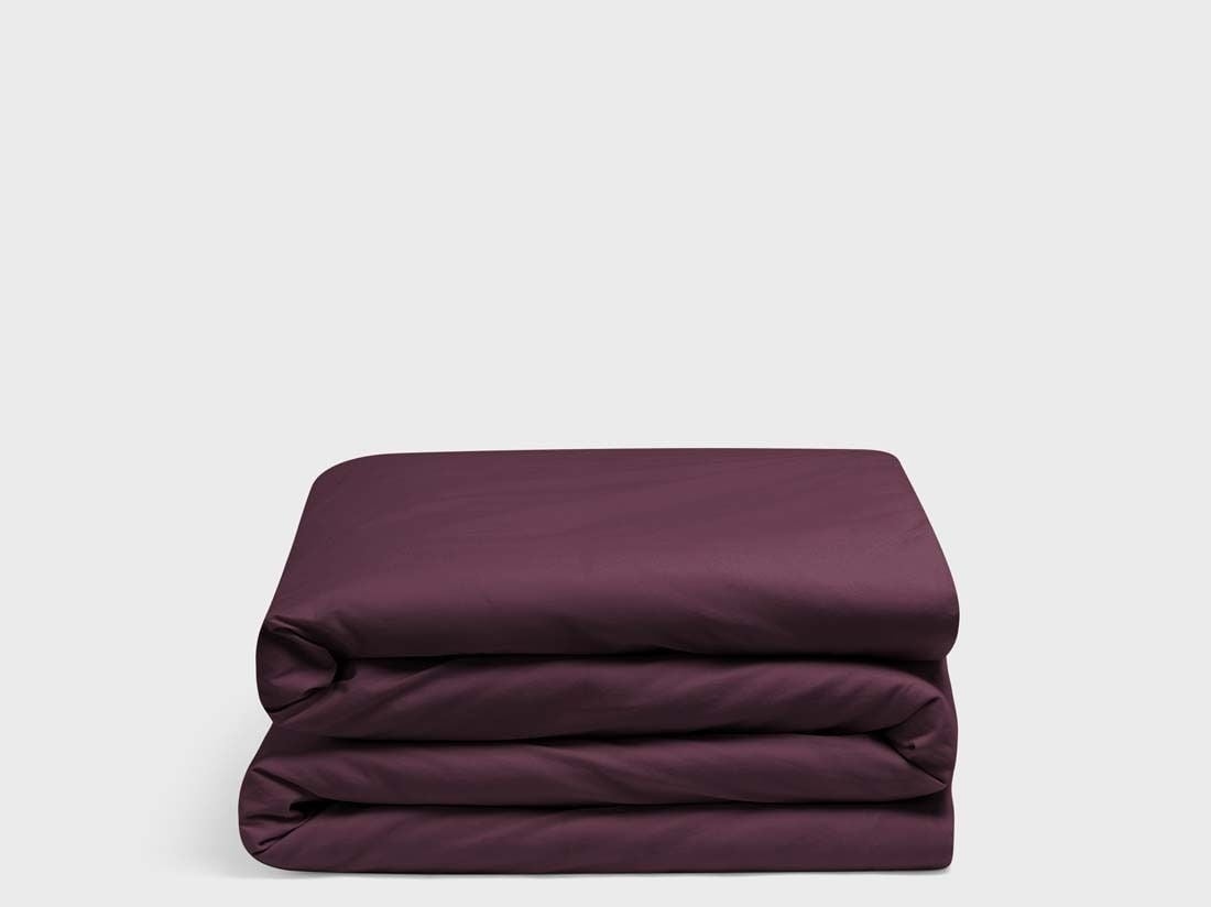 Housse de couette enfant percale de coton prune enchantée