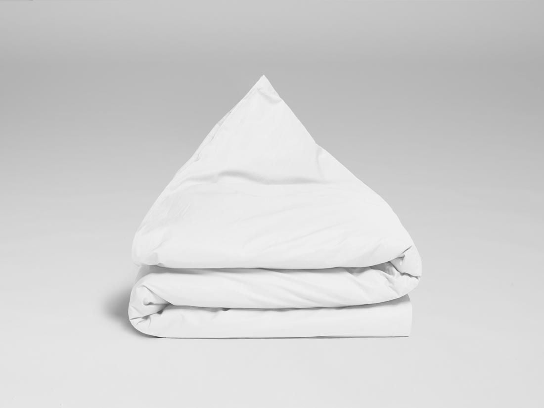 Housse de couette enfant percale de coton blanc pur