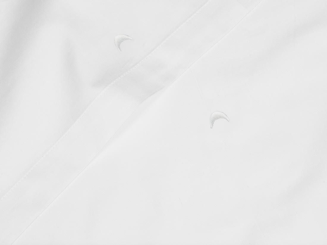 Drap plat enfant satin de coton lune blanche