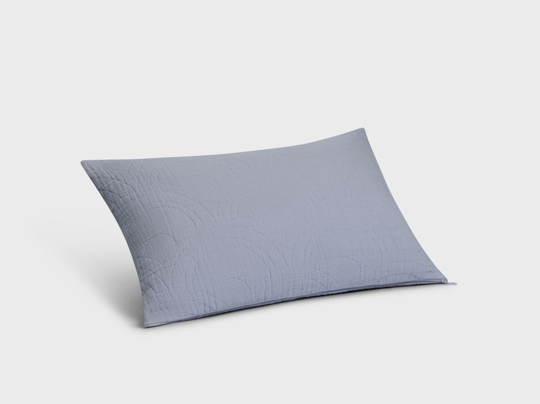 Housse de coussin décoratif en mousseline de coton arc bleu lavande 40x60