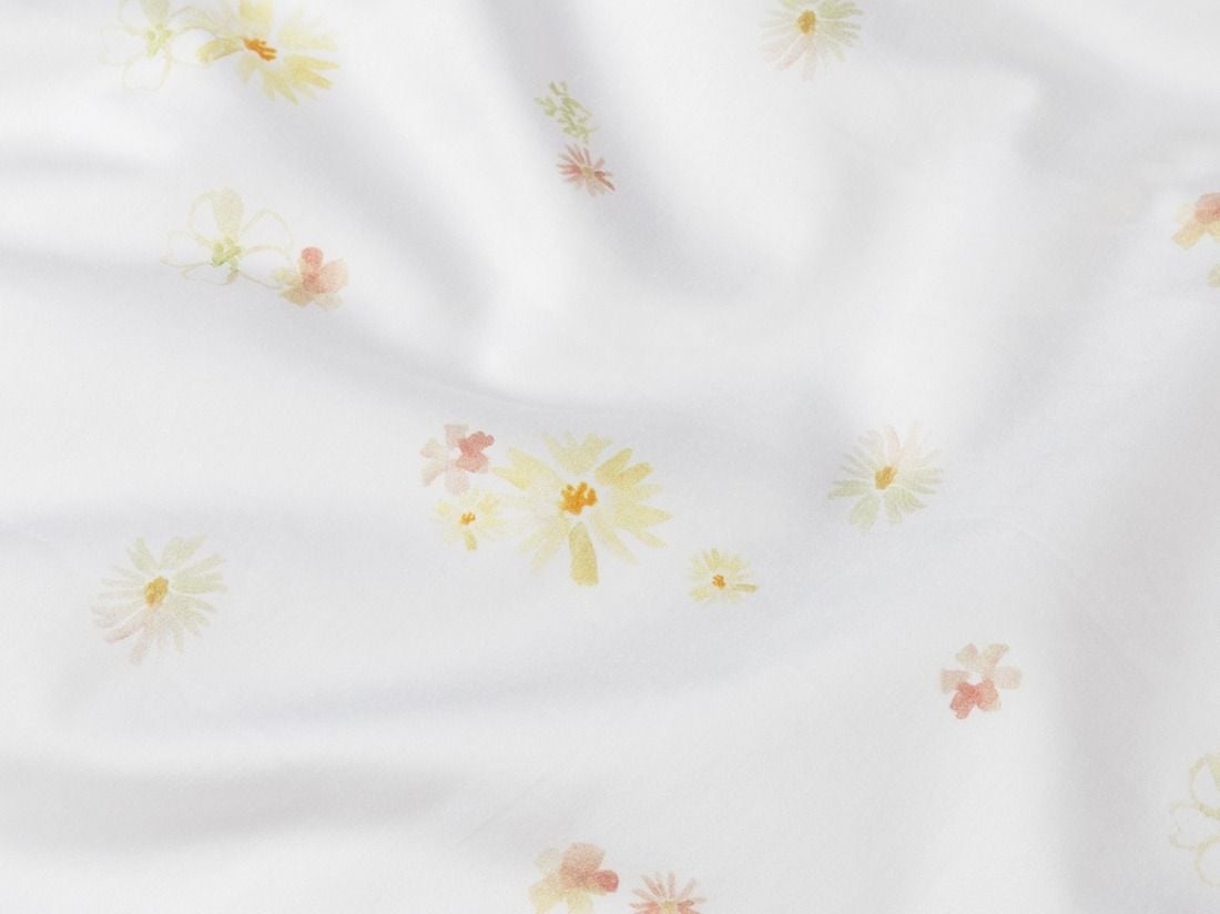Housse de couette enfant satin de coton vallée fleurie