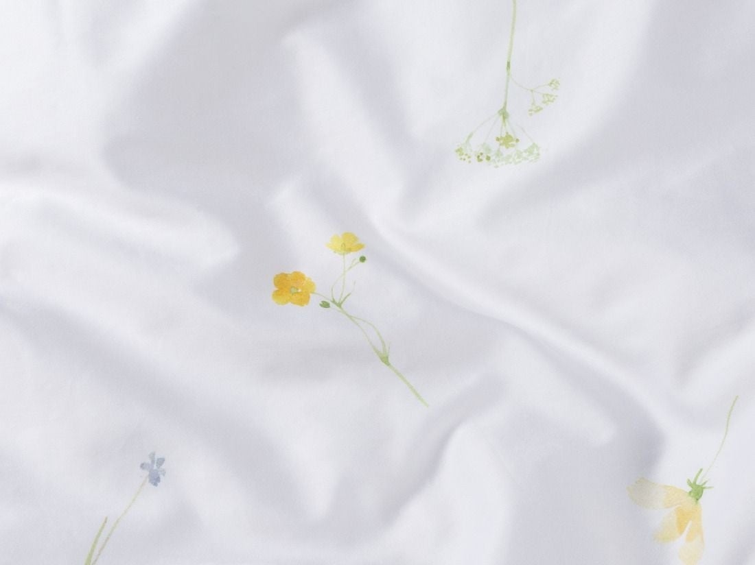 Housse de couette enfant satin de coton fleurs sauvages