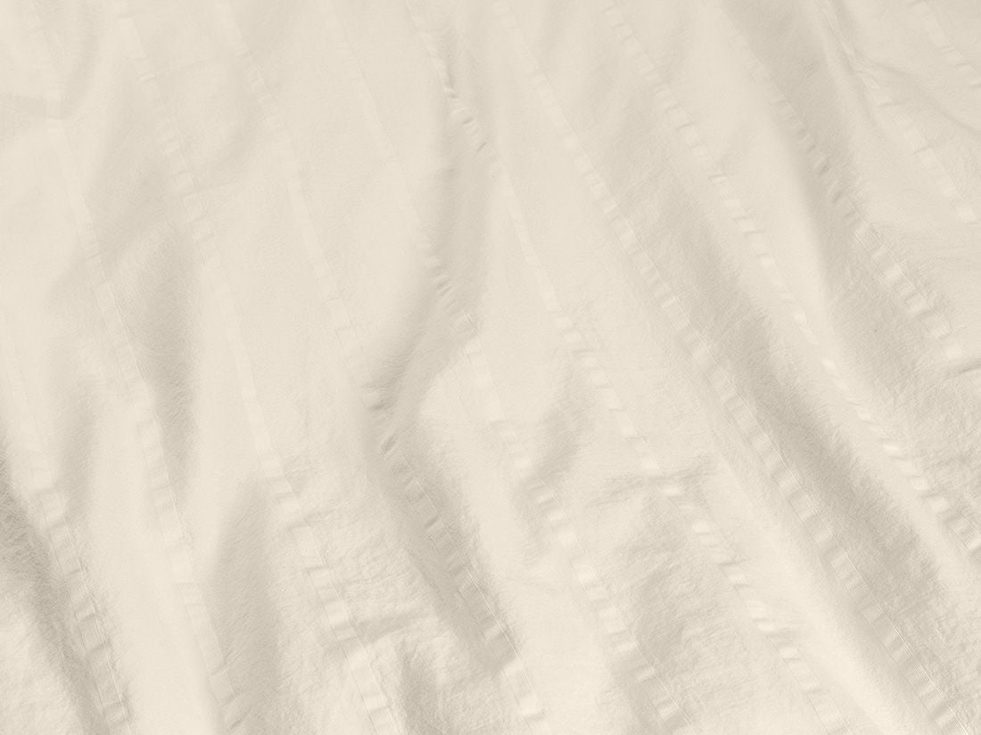 Taie d'oreiller en coton seersucker blanc doux