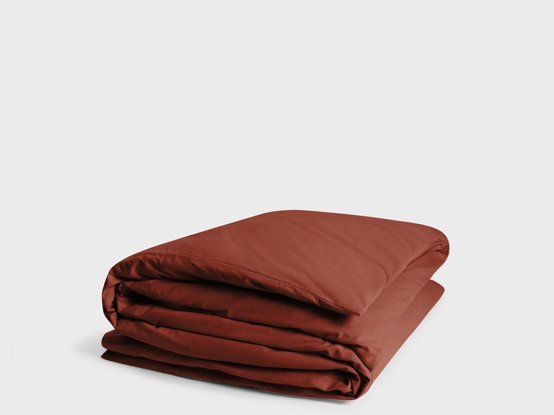 Housse de couette flanelle de coton velours rouge