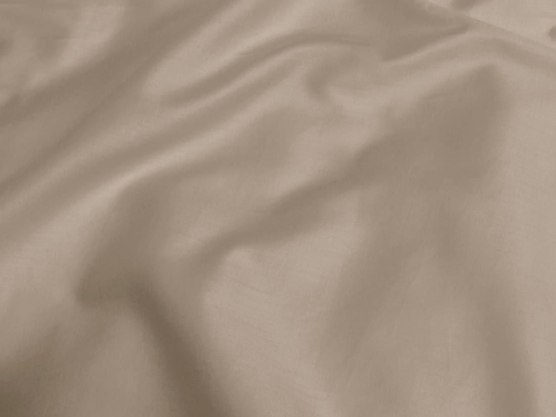 Taie de traversin satin de coton taupe chaud 37x160