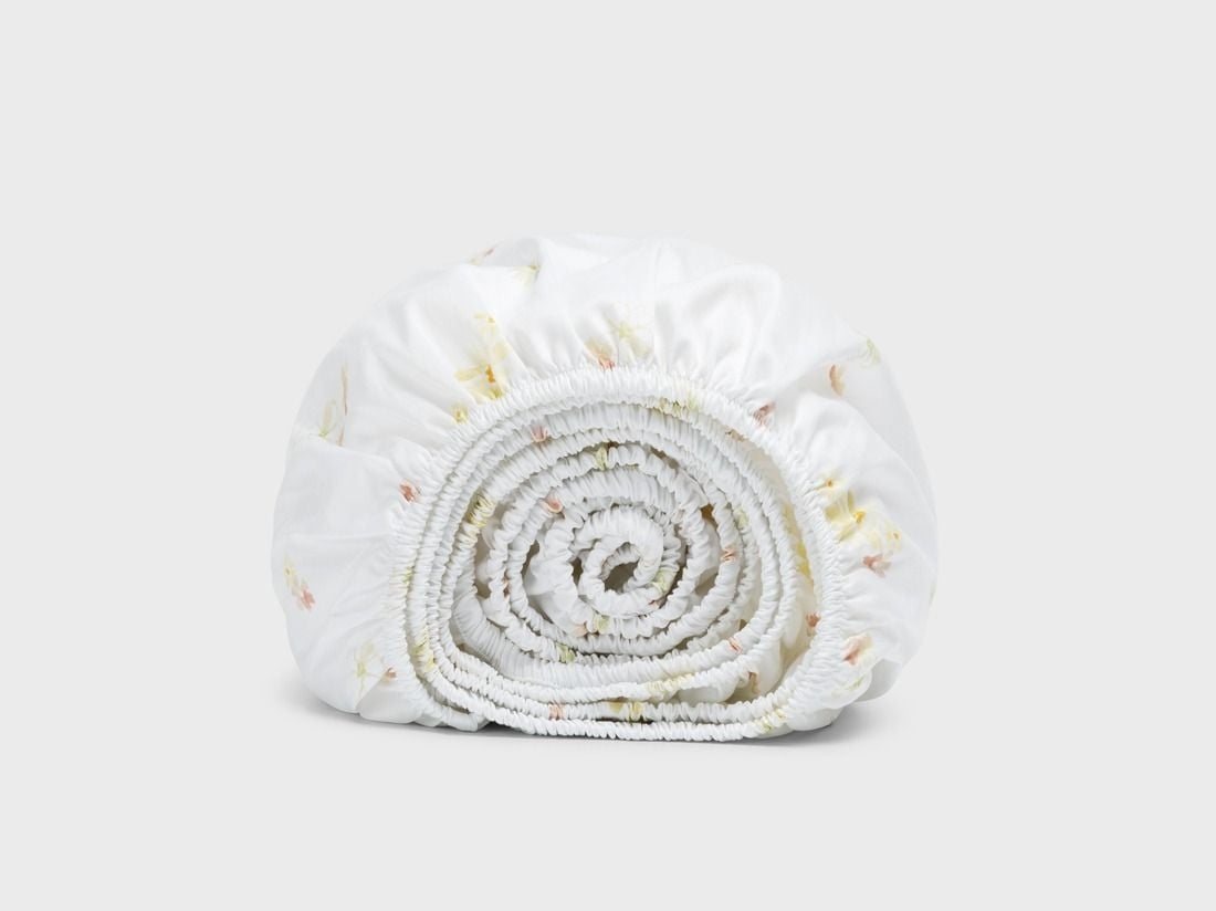 Drap-housse satin de coton vallée fleurie