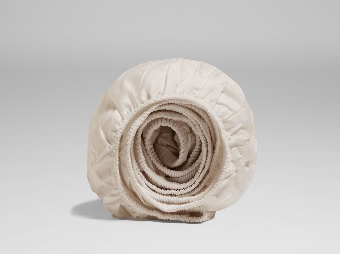 Drap-housse pour surmatelas satin de coton naturel