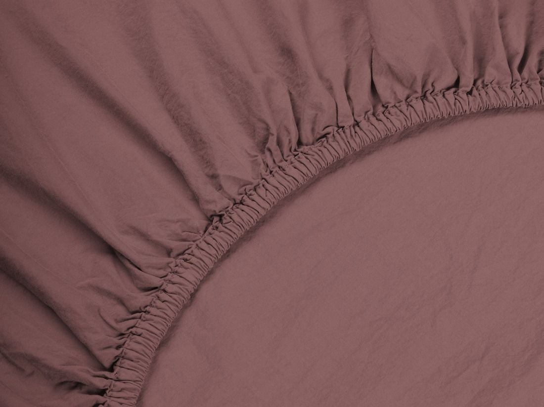 Drap-housse percale de coton framboise intense