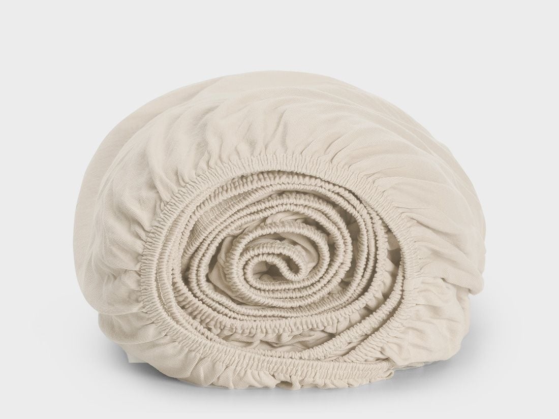 Drap-housse jersey soleil levant blanc