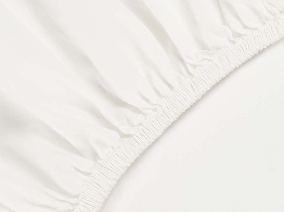 Drap-housse percale de coton blanc sérénité