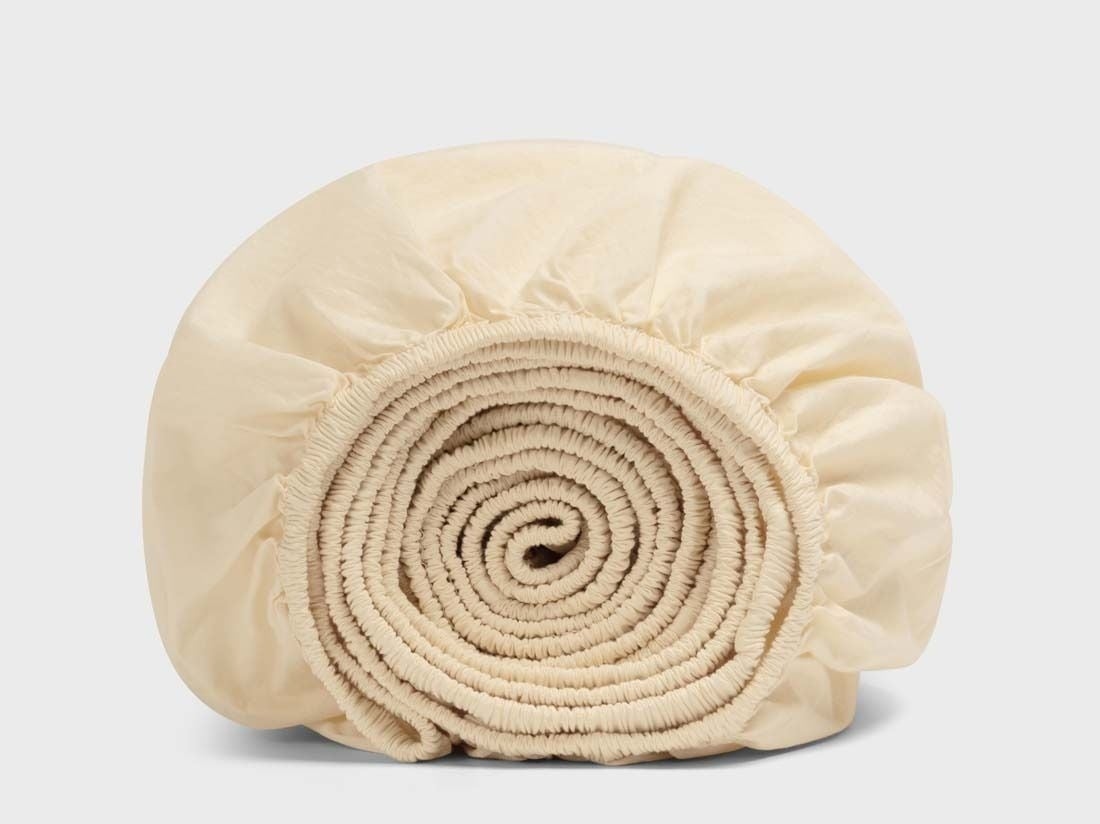 Drap-housse enfant percale de coton éclat doré