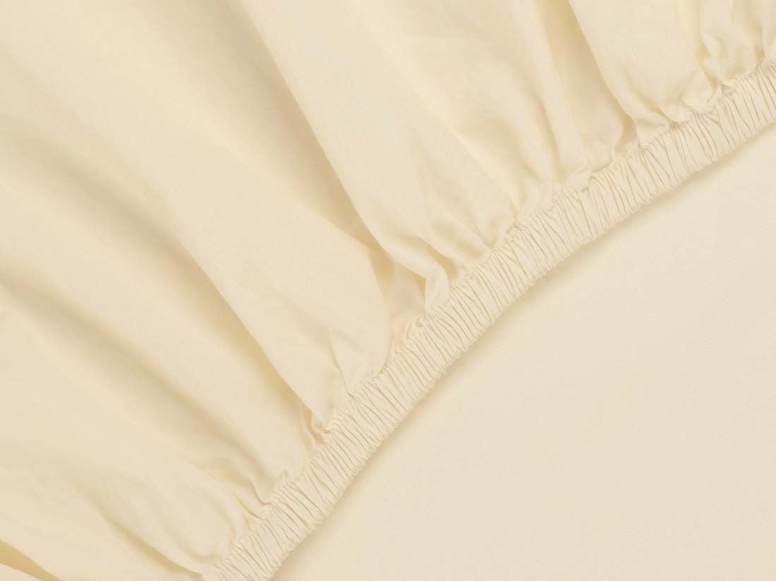 Drap-housse percale de coton éclat doré