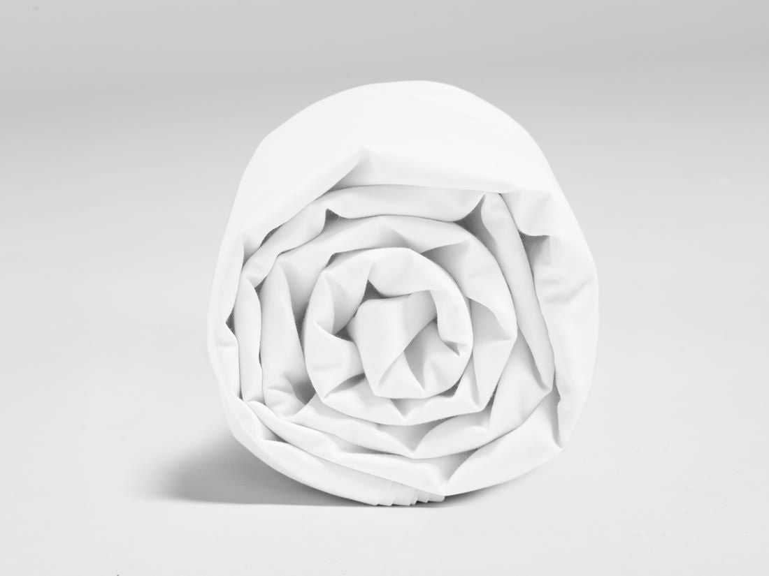 Drap plat percale de coton blanc pur