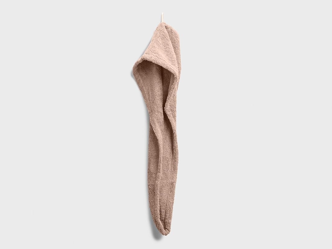 Serviette cheveux éponge rose poussiéreux