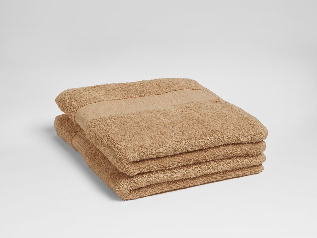 Serviettes de toilette éponge miel 50x100 - 2 pcs