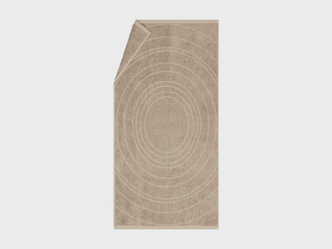 Serviette de toilette en velours taupe classique 50x100