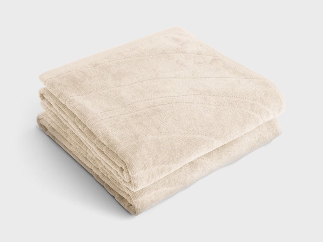 Serviettes de toilette en velours sable fin 50x100 - 2 pcs