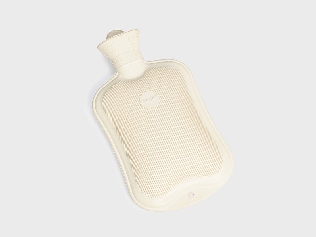 Bouillotte en latex naturel blanche chaude