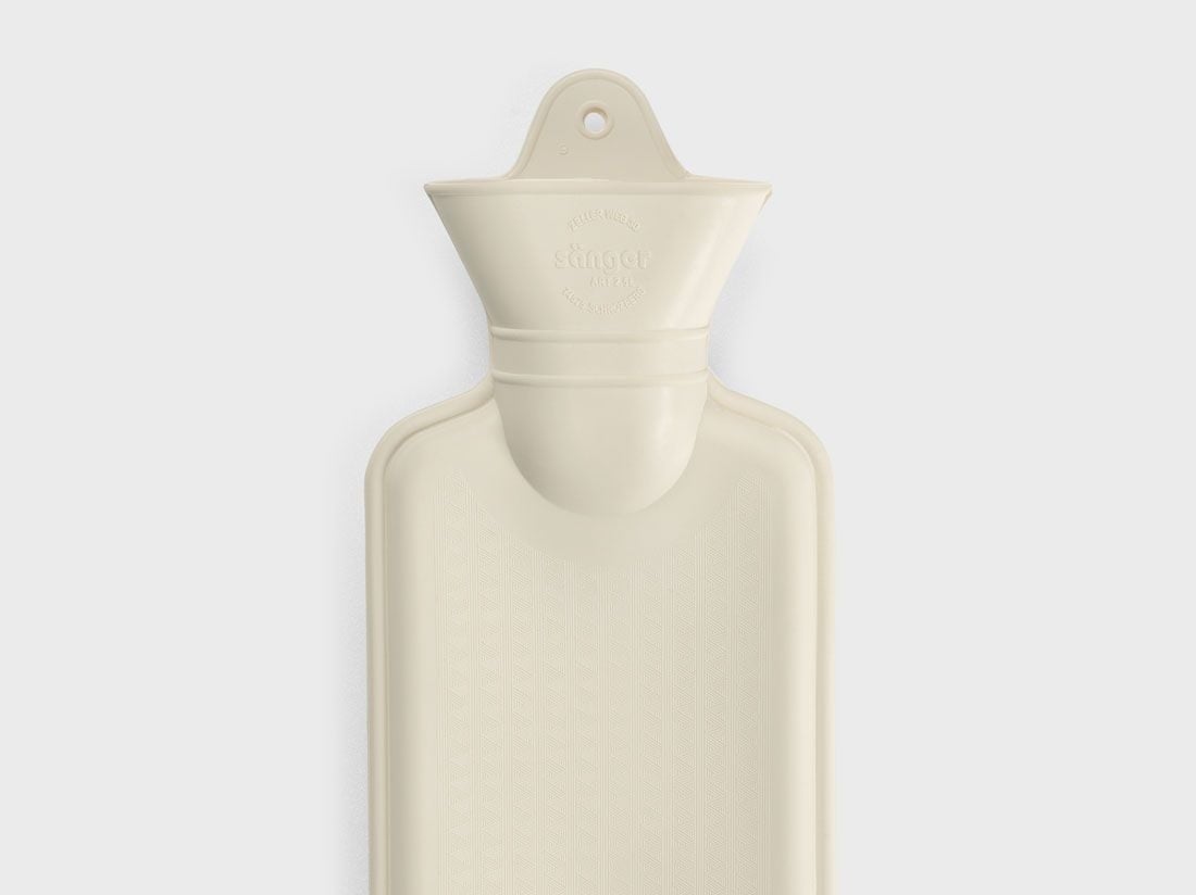 Bouillotte XL latex naturel blanche chaude