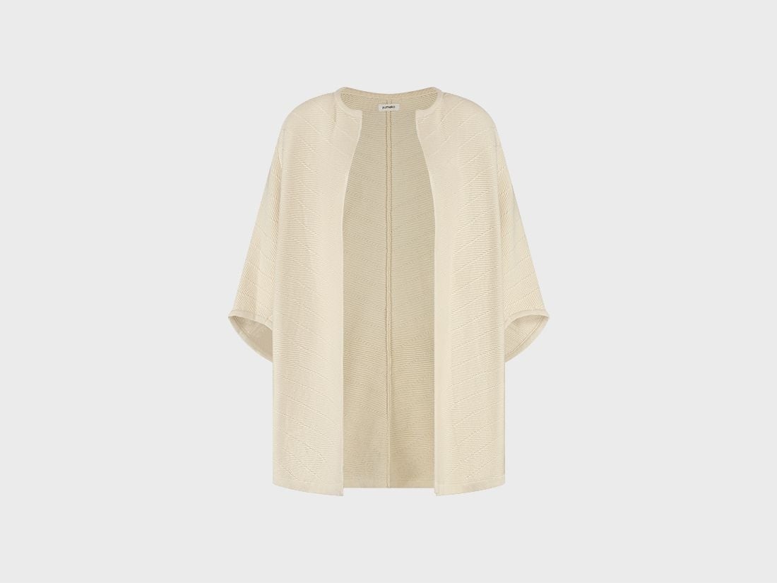 Veste de kimono en maille de coton blanc chaud