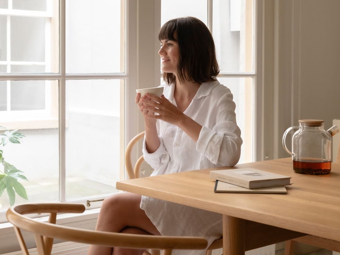 Robe chemise lin lavé gaufré blanc pur