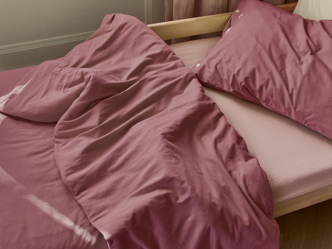 Housse de couette enfant jersey rose du soir