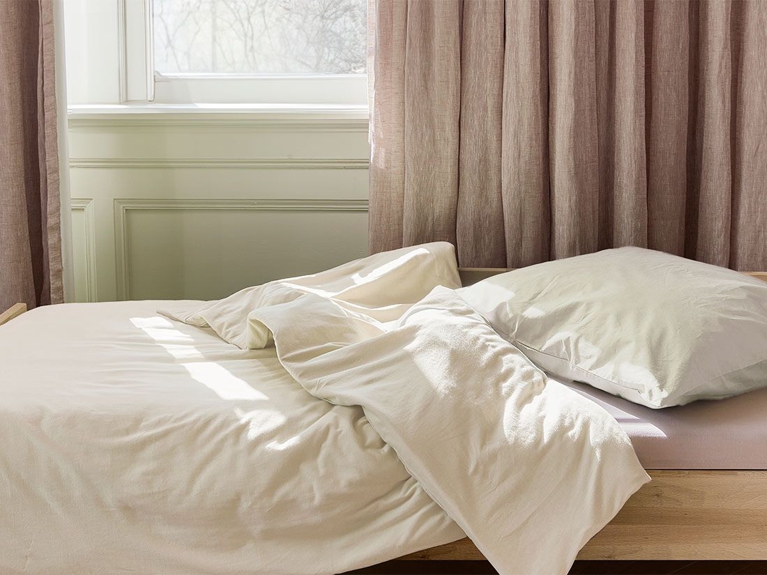 Housse de couette enfant jersey soleil levant blanc