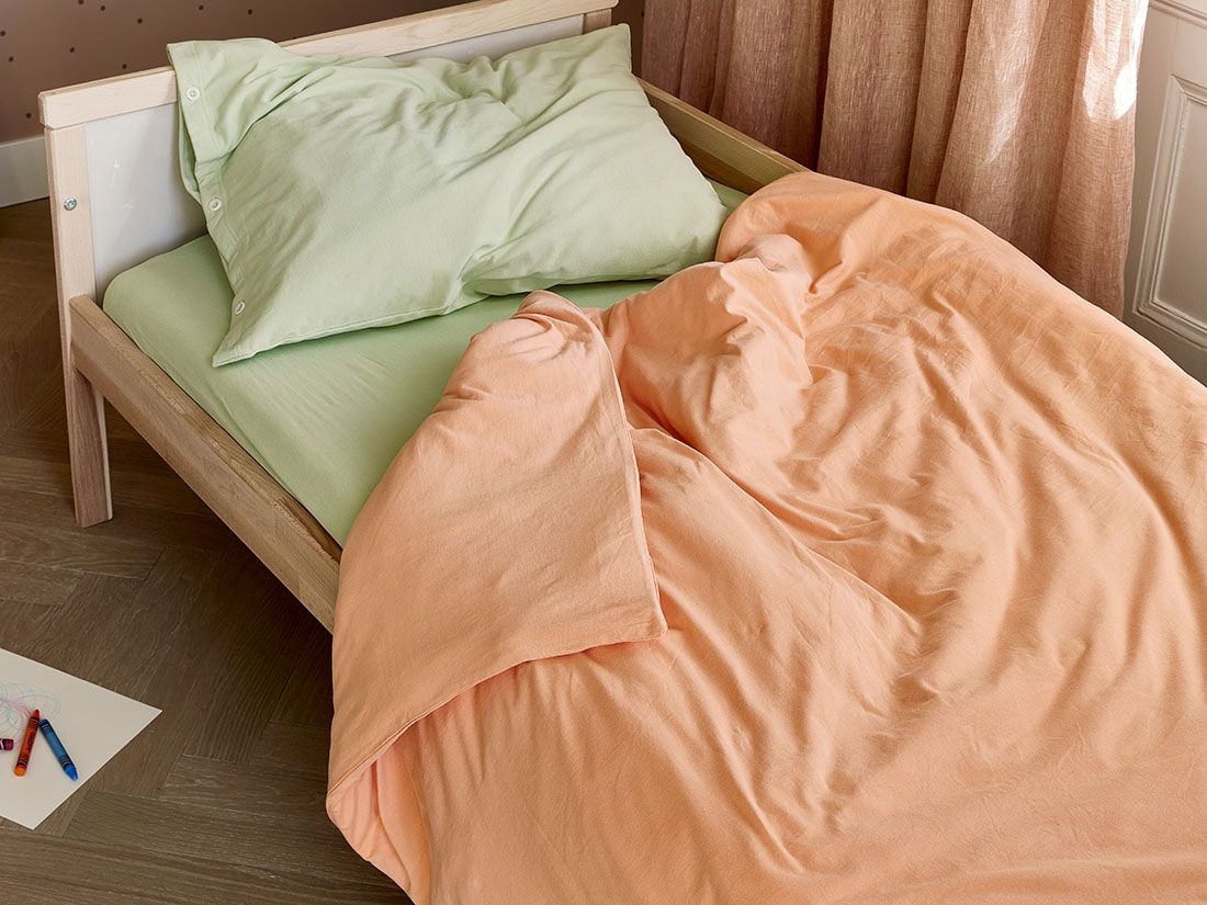 Housse de couette enfant jersey pêche parfaite 100x135