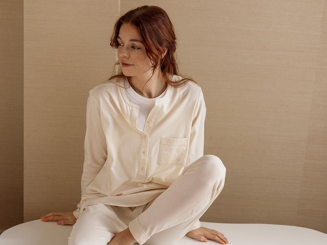 Ensemble de pyjama en jersey pour femme soleil levant blanc