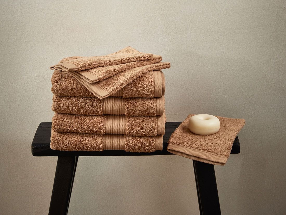 Gants de toilette éponge miel 15x22 - 4 pcs