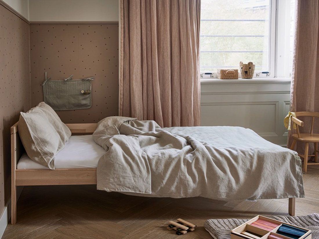 Housse de couette enfant lin lavé naturel