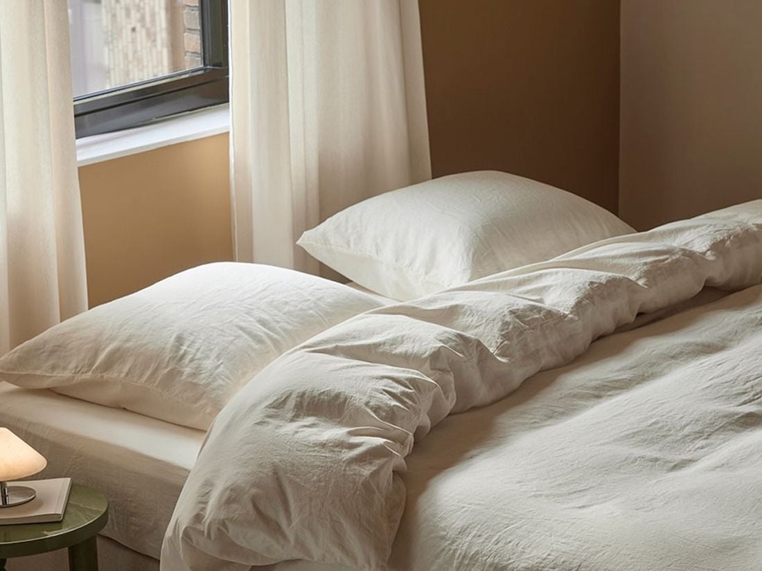 Taie d'oreiller chanvre/coton crème douce