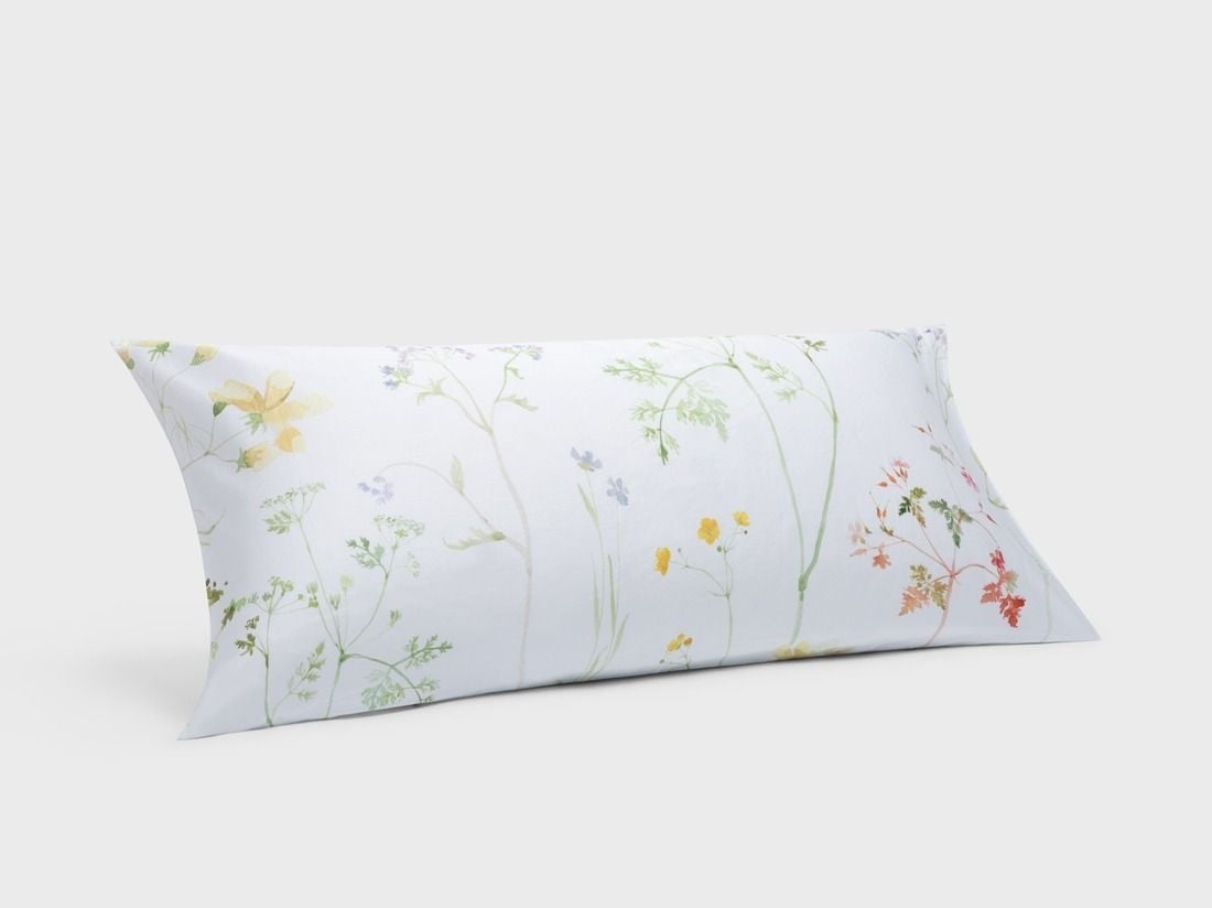 Taie d’oreiller satin de coton fleurs sauvages