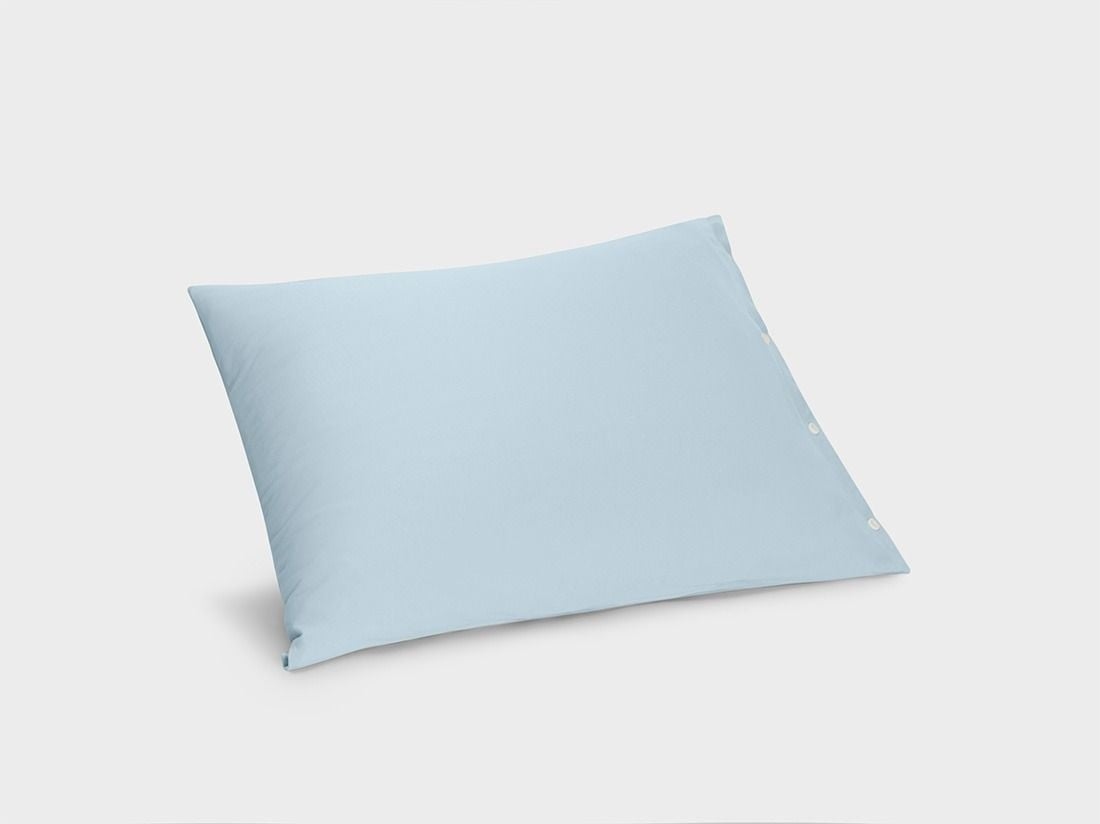 Taie d'oreiller jersey bleu frais