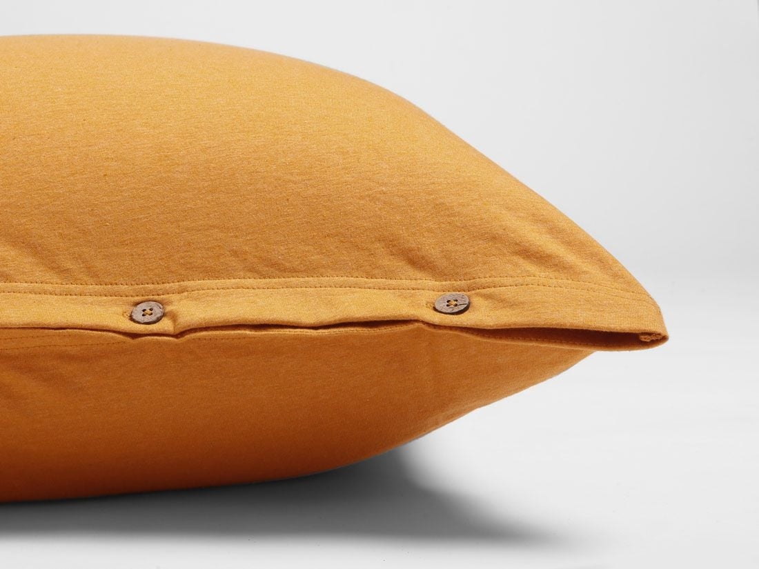 Taie d'oreiller jersey jaune tournesol 40x80