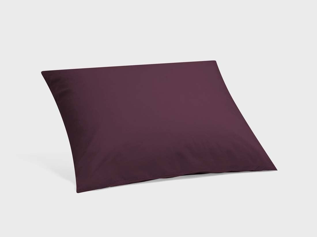 Taie d'oreiller percale de coton prune enchantée