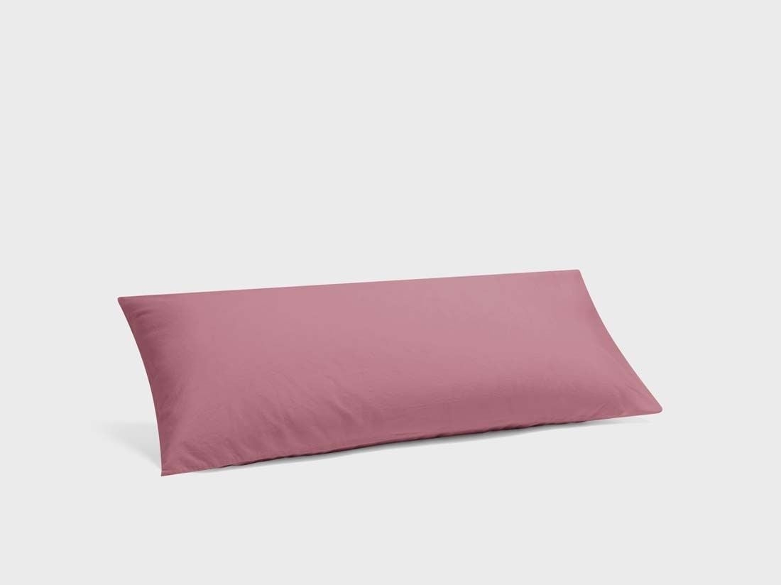 Taie d'oreiller percale de coton rêve framboise