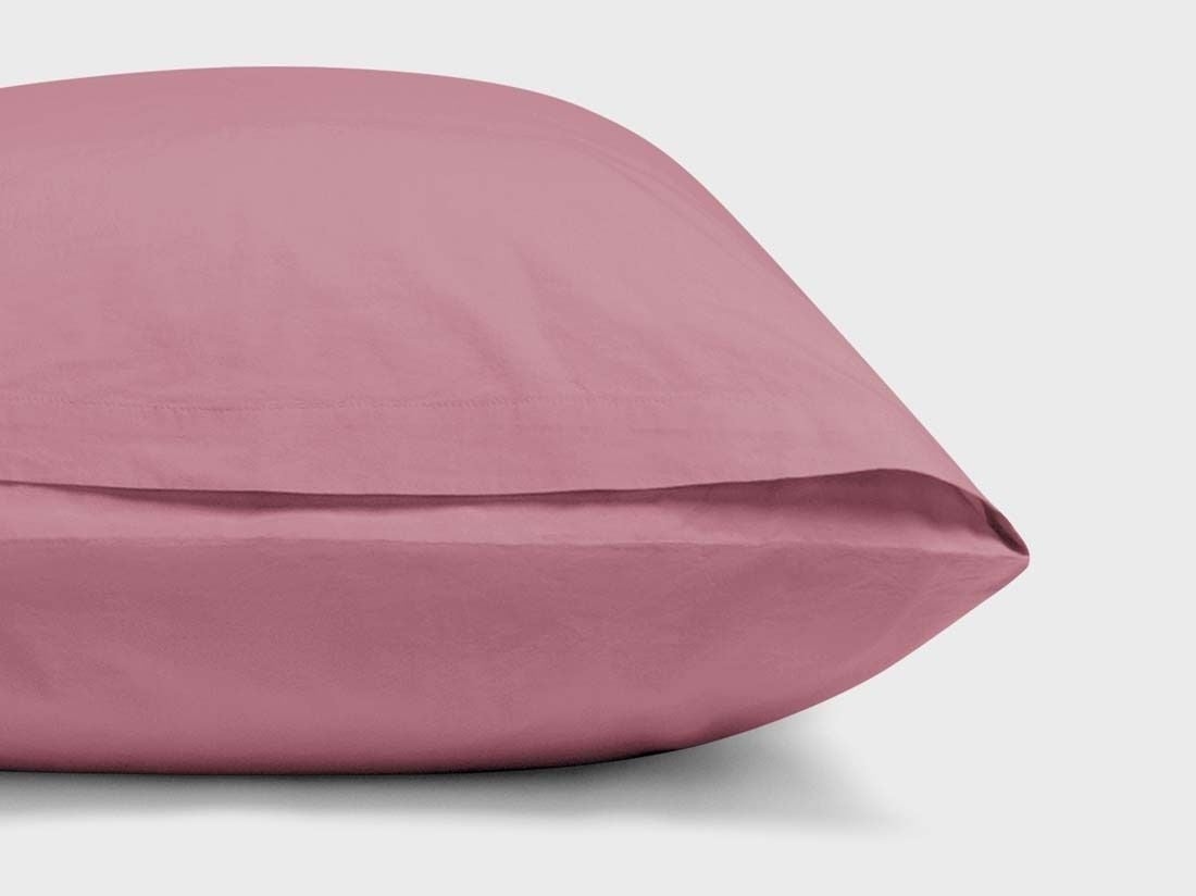 Taie de traversin percale de coton rêve framboise 37x160