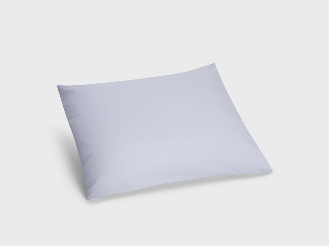 Taie d'oreiller percale de coton bleu lavande