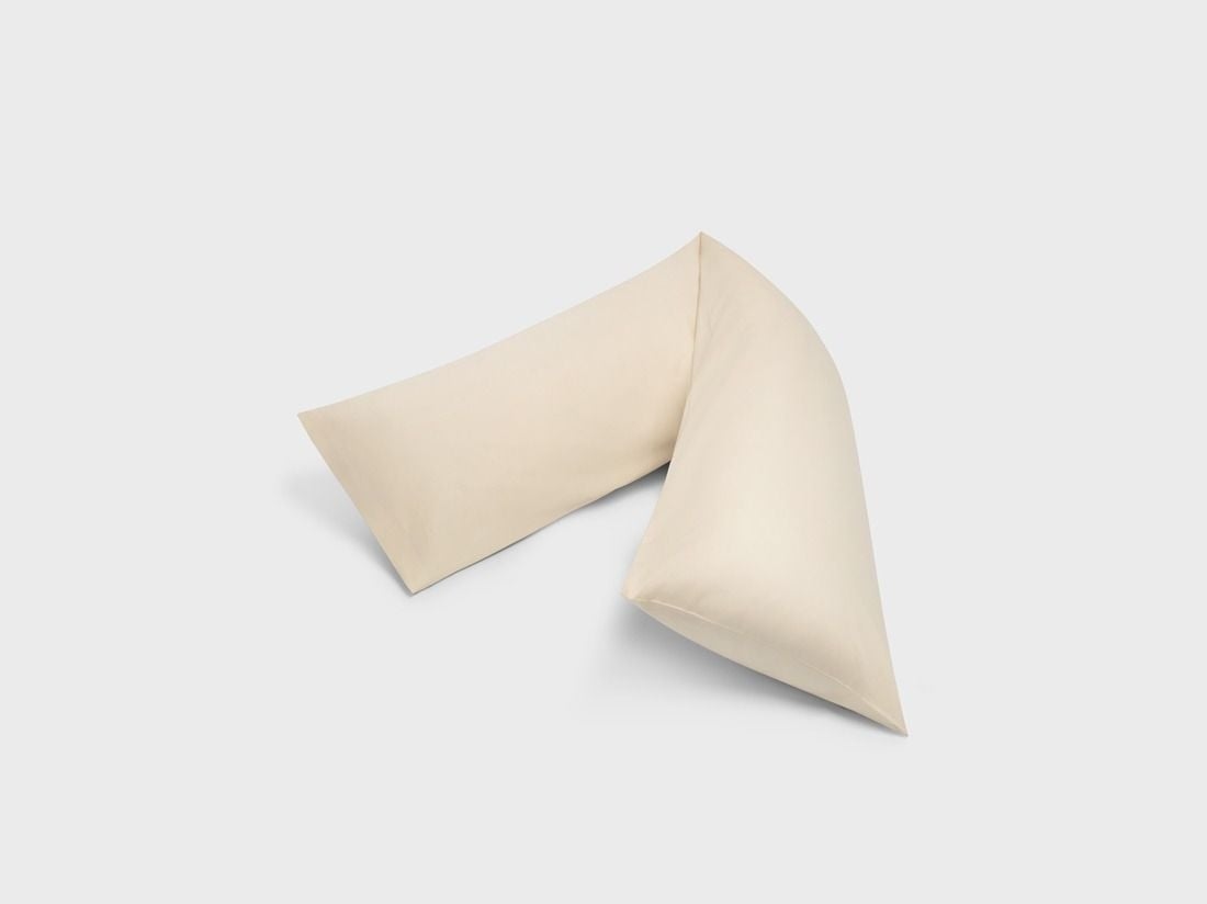 Taie de traversin satin de coton lait d’amande 37x160