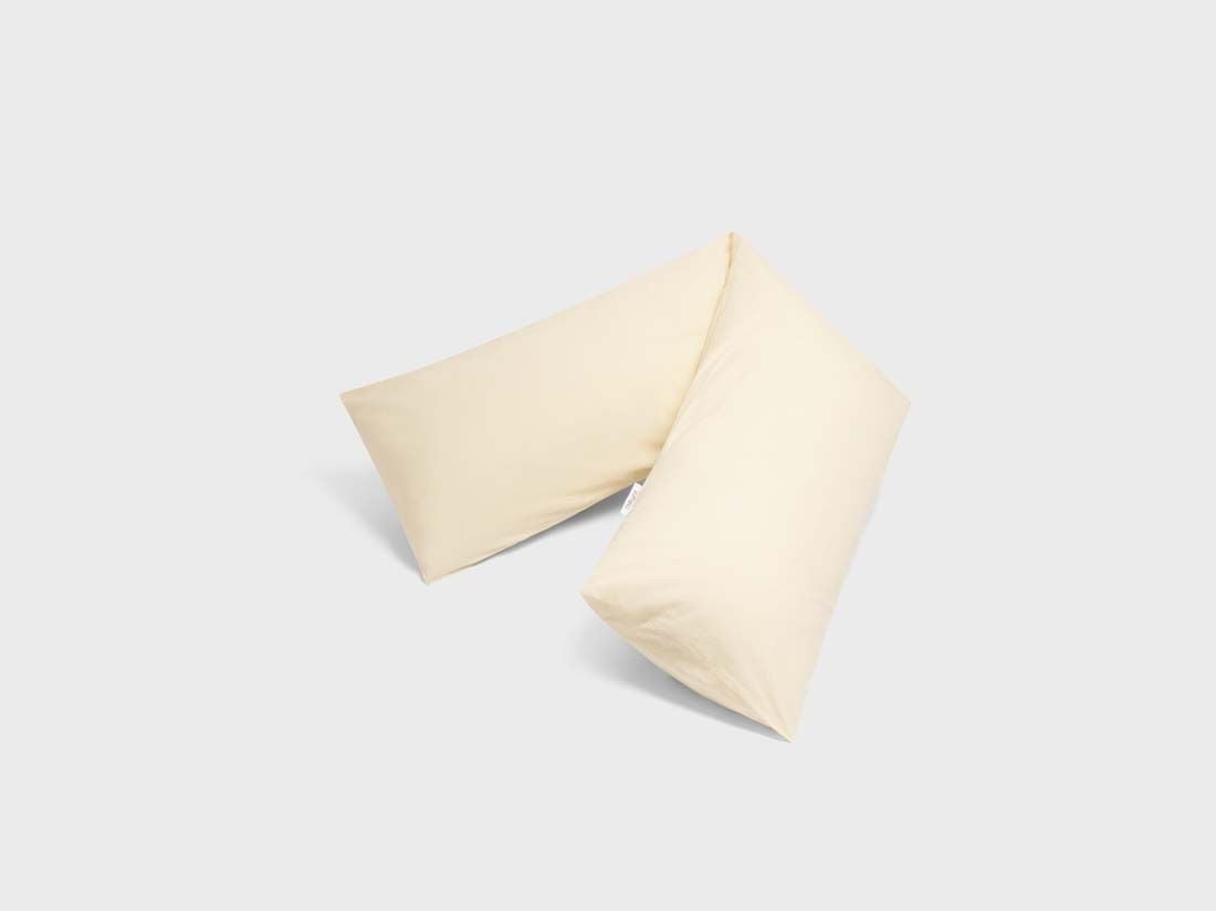 Taie de traversin percale de coton éclat doré 37x160